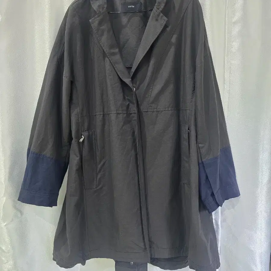 SYSTEM 시스템 배색 롱 코트