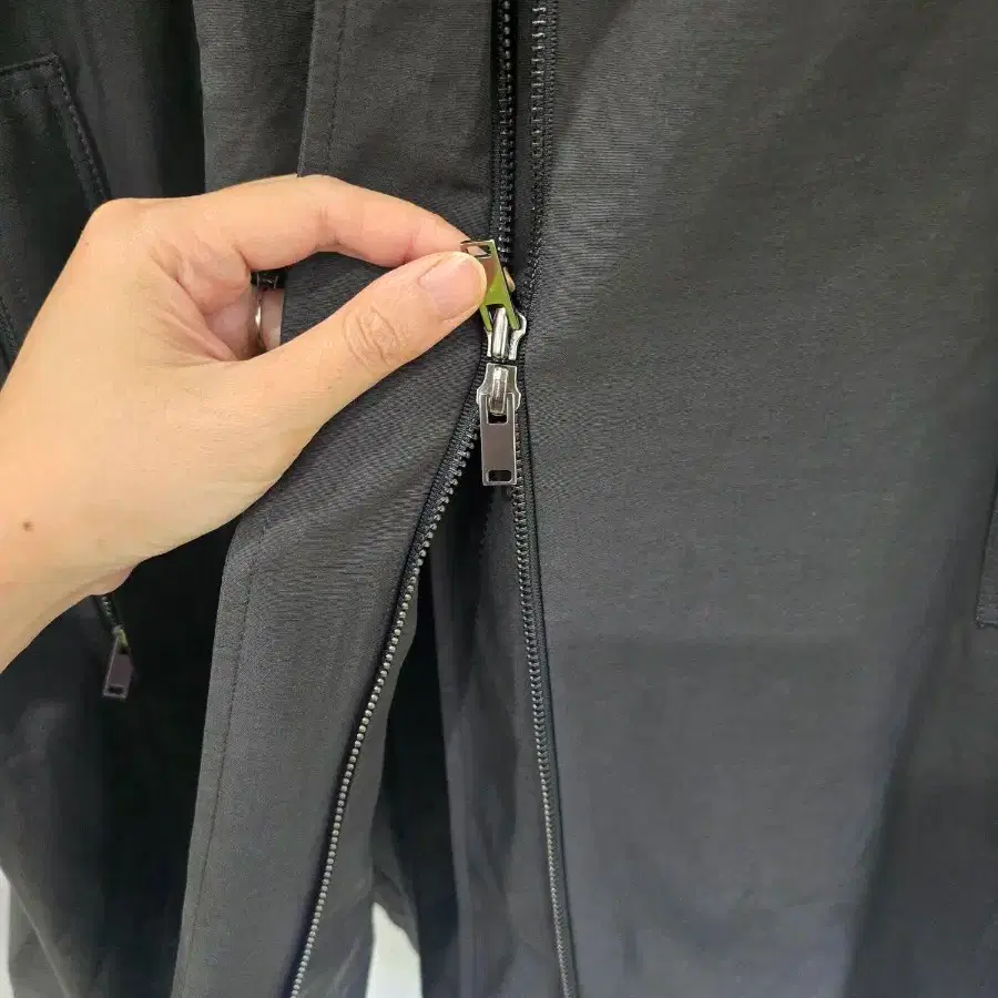 SYSTEM 시스템 배색 롱 코트