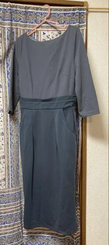 CINEMATIQ 그레이 원피스 L 사이즈 허리 벨트 포함