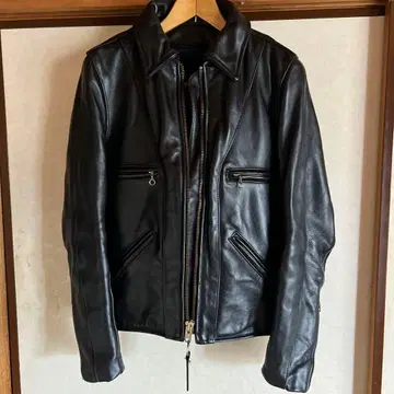 Vanson Leathers 블랙 가죽 자켓 36