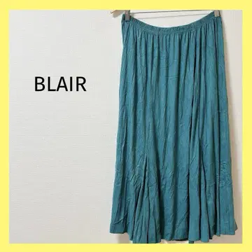 9 BLAIR 터콰이즈 플레어 롱 스커트 MED 블루 롱
