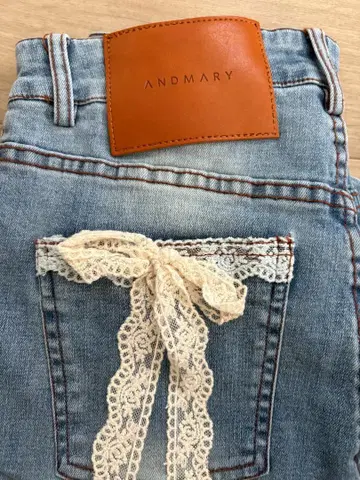 ANDMARY Lacey 리본 데님 M 사이즈