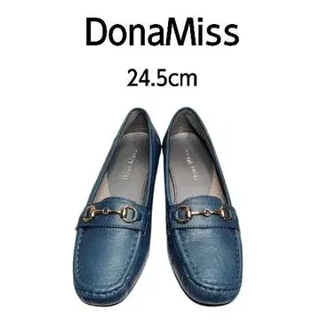 DonaMiss 금장 장식 모카신 신발 24.5cm 파랑
