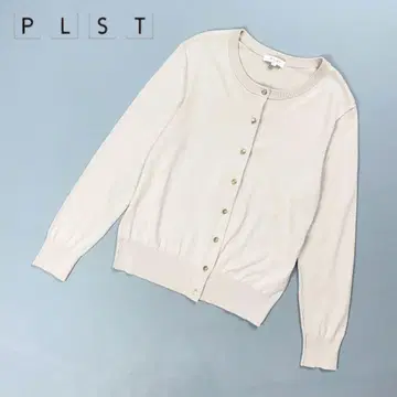 PLST 가디건 긴팔 크루넥 베이지 사이즈 M*FD273