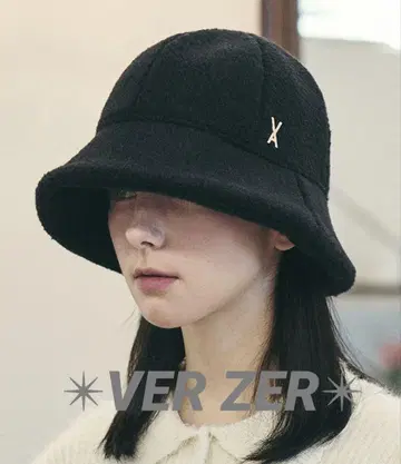 VER ZER 블랙 버킷 햇