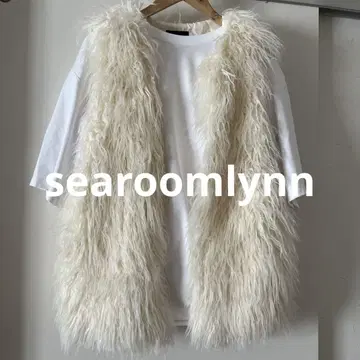 searoomlynn 퍼 베스트 화이트