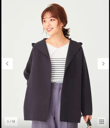 anySiS 새상품 네이비 후디 코디건 M 사이즈