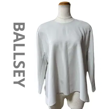새상품급 BALLSEY 보르지 블라우스 긴팔 36 S사이즈 그레이