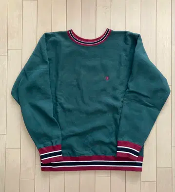 챔피온 맨투맨 리버스 위브 리브라인 그린 구제 의류 XL