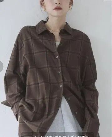 hunch 옴브레 체크 셔츠 택 포함 새상품