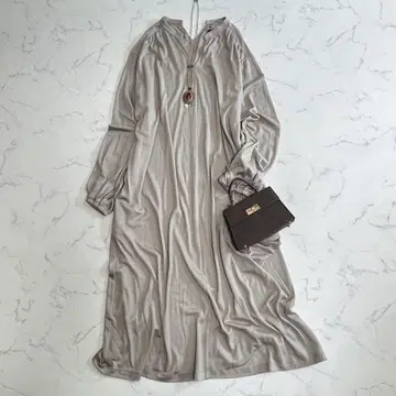 새상품급 카오스 린터 저지 원피스 하늘하늘 개더 울 일본제