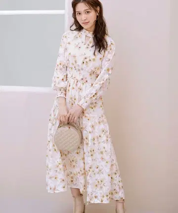 Noela 자카드 꽃무늬 원피스