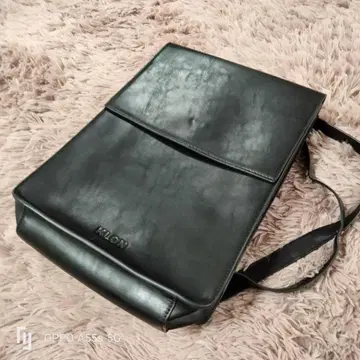 KLON 가죽 백팩 블랙 스퀘어형