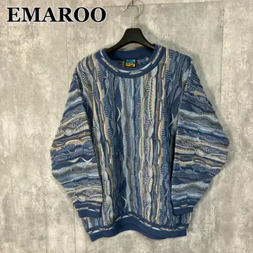 EMAROO vintage 3D 입체 니트 스웨터 S 구제 의류