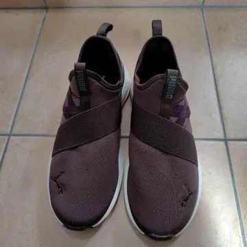 PUMA 24cm 브라운 슬립온 스니커즈