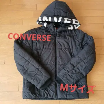 CONVERSE 다운 자켓 후드 부착 M 사이즈 블랙 학생 통학
