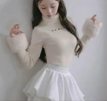Darich 스무스 퍼 리브 니트탑 아이보리