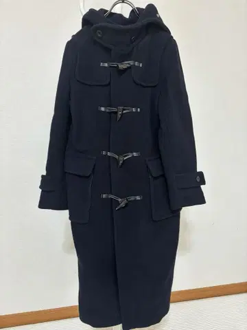 [ 지나시스 ] 네이비 더플 코트 후드 부착