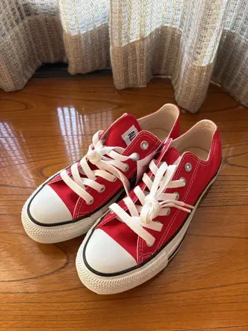 CONVERSE ALL STAR 레드 로우컷 스니커즈
