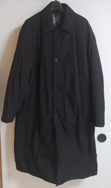 USED 무인양품 워셔블 솜 스텐카라 코트 M 블랙