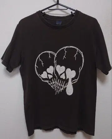 number (n)ine T-SHIRT 나이트기 스컬 하트 초레어