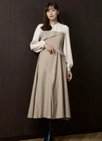 Herlipto Bicolor Draped Dress