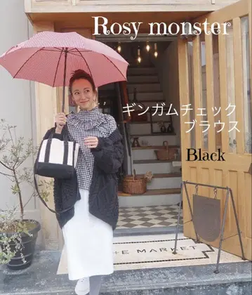 Rosy Monster 로지몬스터 깅엄 블라우스 블랙