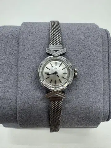 TISSOT 수동 와인딩 시계 실버 메쉬 밴딩
