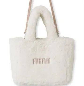 FURFUR 에코 퍼 토트백 화이트