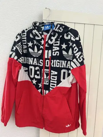 adidas 나일론 자켓 후드 부착