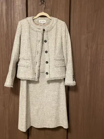 [ used ] SCAPA 트위드 자켓과 민소매 원피스 세트