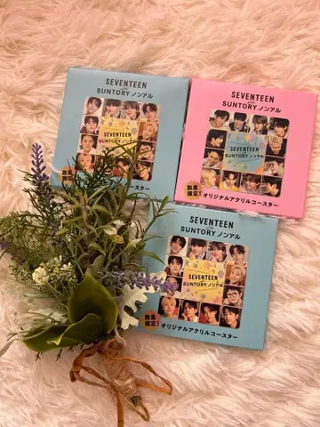 SEVENTEEN SUNTORY 논알콜 오리지널 아크릴 코스터 3개 세트