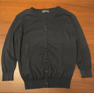 JOHN SMEDLEY 하이 게이지 7부 소매 가디건 S 블랙