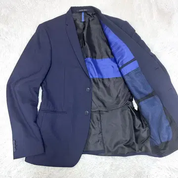 자라 맨 테일러드 자켓 메쉬 소재 네이비 EUR50 L