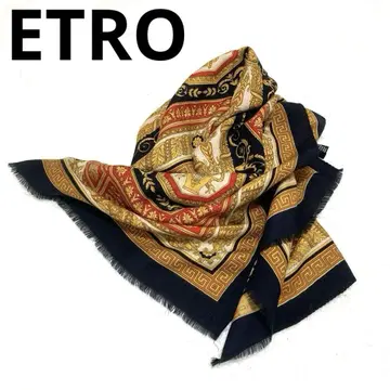 에트로 ETRO 스톨 스카프 실크 혼방 페이즐리 올 패턴