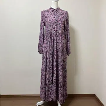 자라 꽃 꽃무늬 롱 원피스 원피스 가을 성인 멋진 티어드