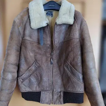 AVIREX AC-17755 브라운 가죽 자켓