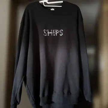 SHIPS 블랙 트레이닝복 XL 꽃무늬 로고