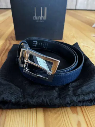 새상품 dunhill 네이비 벨트 L 사이즈