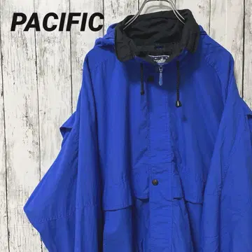 C2594 PACIFIC 나일론 자켓 블루 해외 구제 의류 후드 부착
