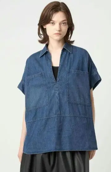 25AW 미사용 새상품 Drawer 드로어 데님 풀오버 블라우스