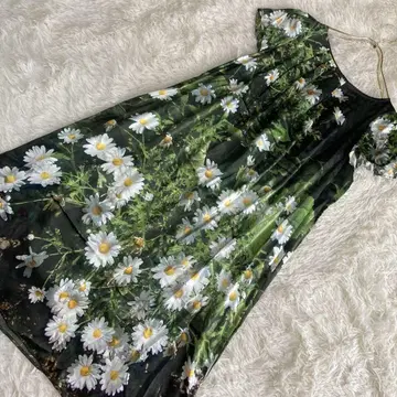 [ 새상품급 ] agnes b. 꽃무늬 원피스 그린 40 귀여운 세련된