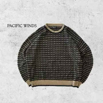 90s PACIFIC WINDS 기하학 니트 멕시코제 스웨터 XL