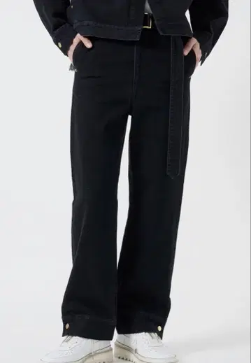 CULLNI Hem Slit Wide Denim Pant