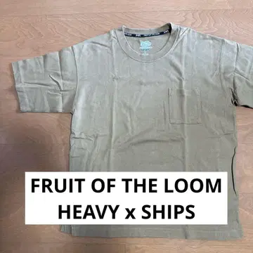 FRUIT OF THE LOOM 헤비 x SHIPS 티셔츠 카키