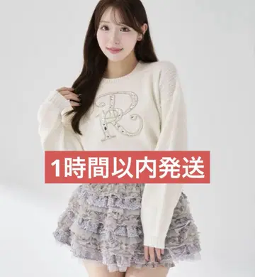 다리치 DR 비쥬 볼륨 리브 니트탑 화이트
