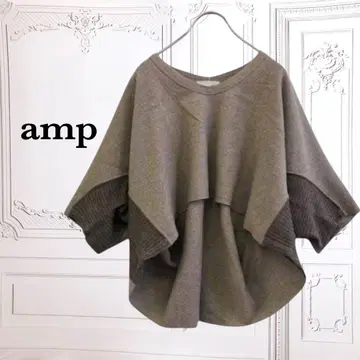 앰프 [ amp ] 니트 스웨터 [ F ] 퍼플 계 일본제 돌먼 울