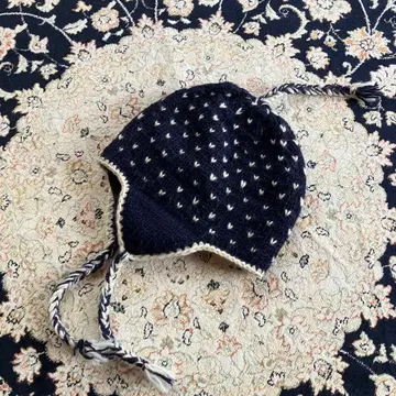 버즈아이 패턴 니트 모자 귀마개 Nepal 제