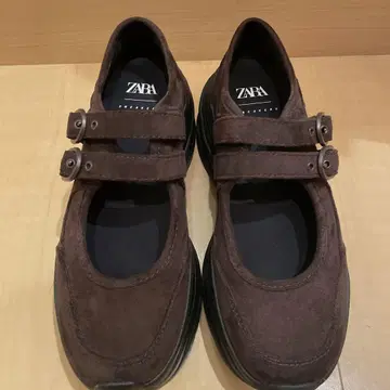 ZARA 브라운 더블 스트랩 스니커즈 2025aw