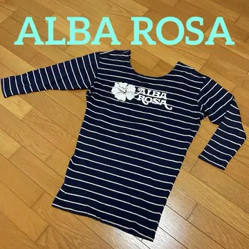 알바 로사 ALBA ROSA 네이비 스트라이프 티셔츠